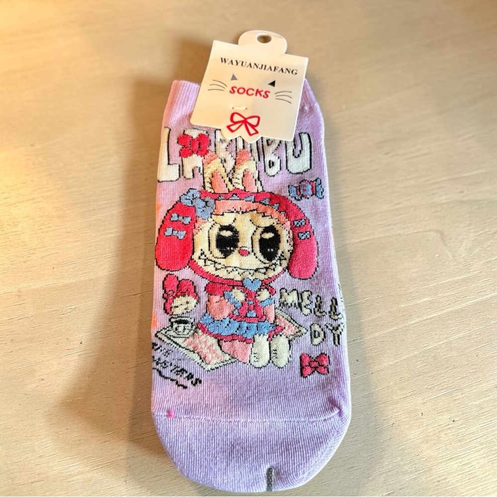 🔥‎ Labubu Lavender Crew Socks🔥